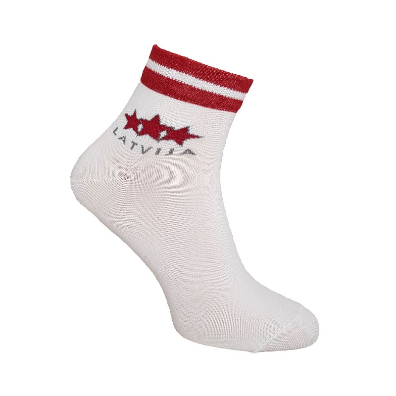 HOKEJAM.LV Короткие тренировочные носки Three Star Latvija