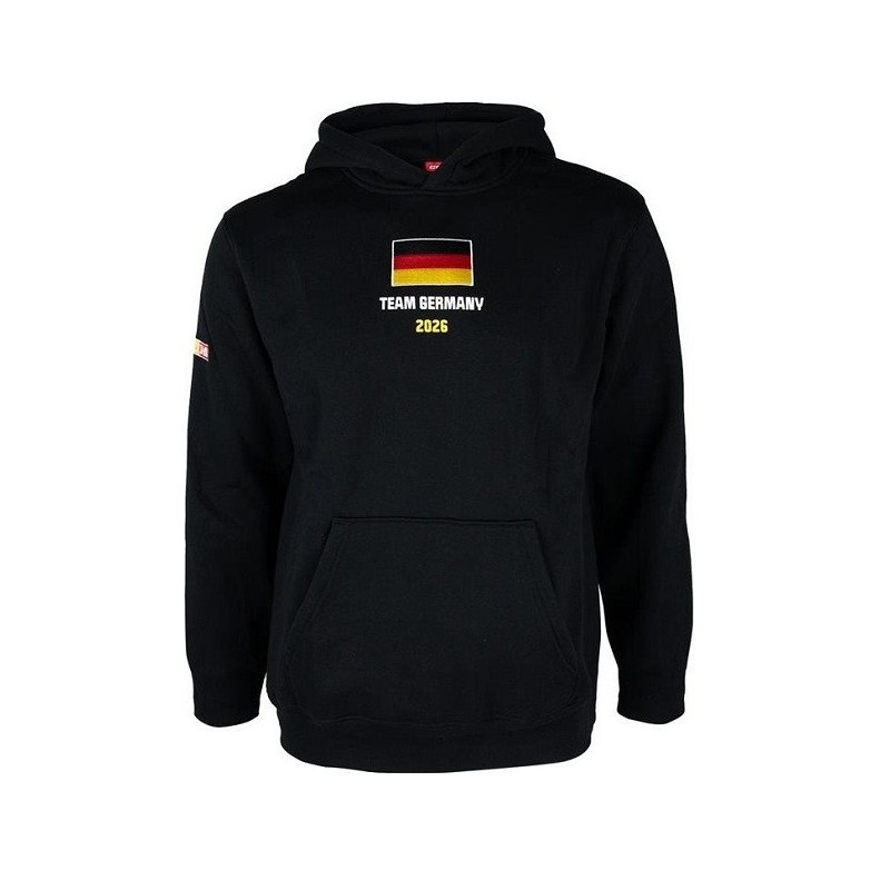 CCM Pieaugušo Team Germany 2026 Pullover džemperis ar kapuci FHO6M01