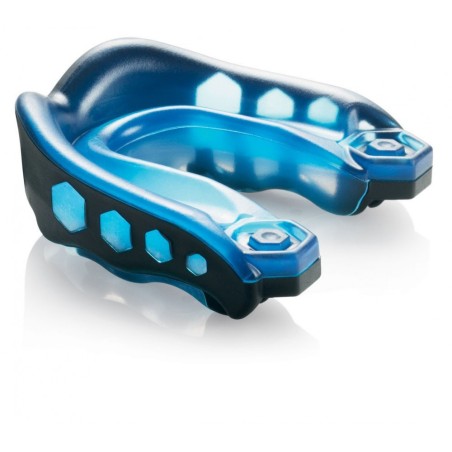 SHOCK DOCTOR Gel Max Zils/Melns Pieaugušo Zobu Sargs 6100A