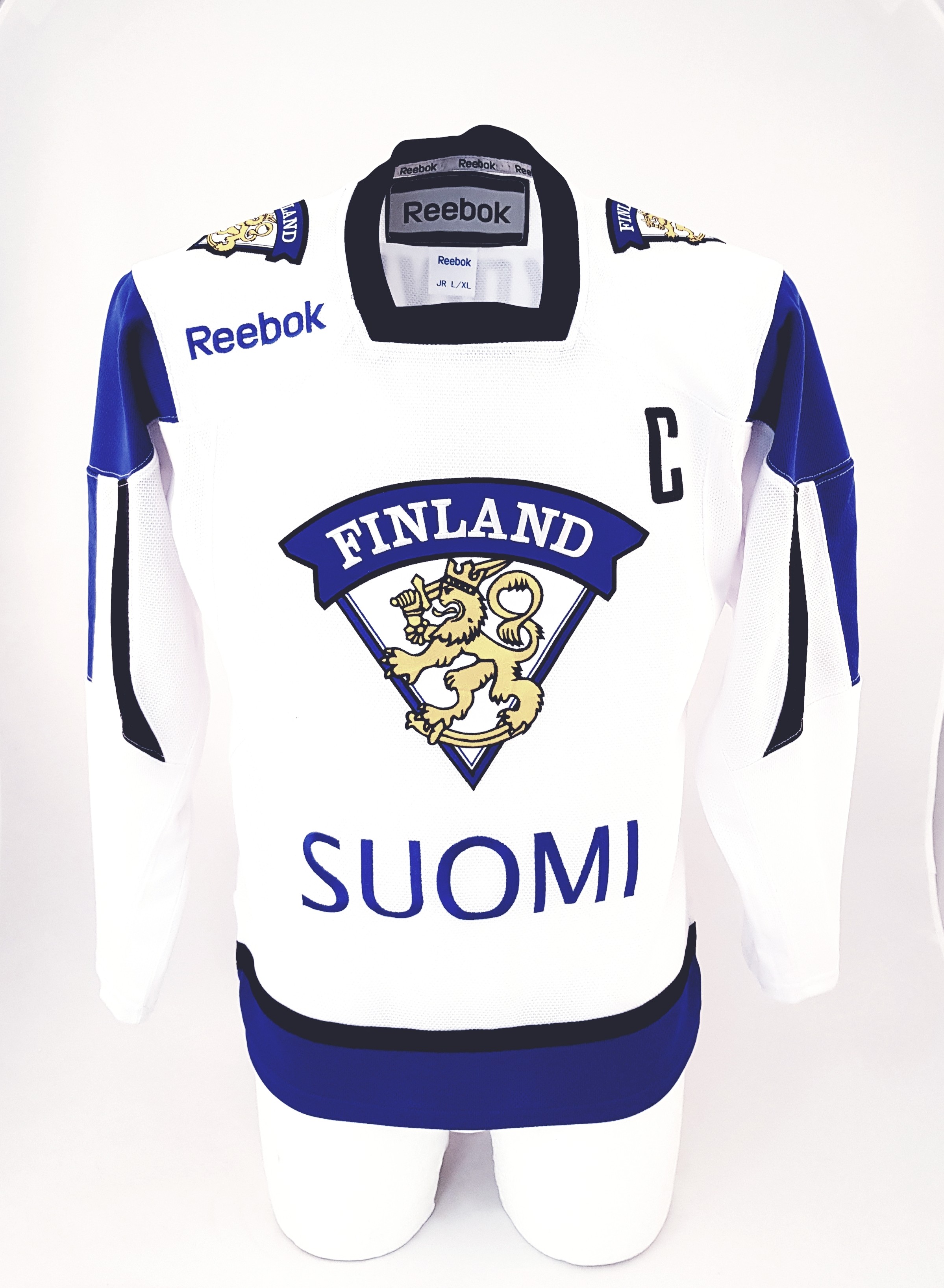 Reebok Team Finland Junioru Fanu Krekls (Izbraukuma) - Koivu