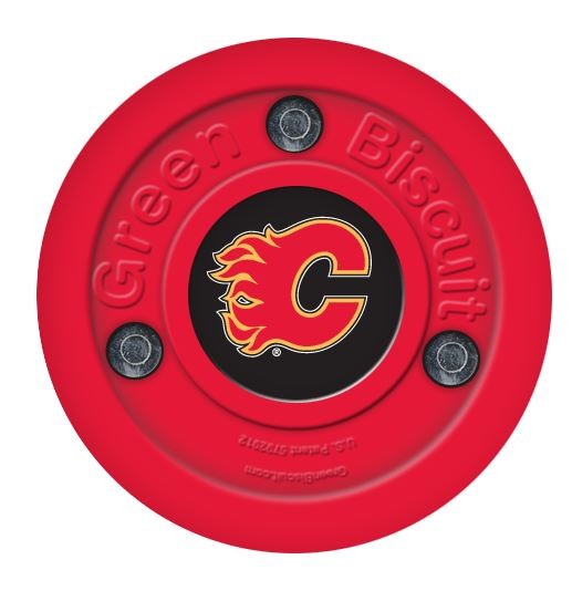 Green Biscuit Calgary Flames Off Ice Шайба